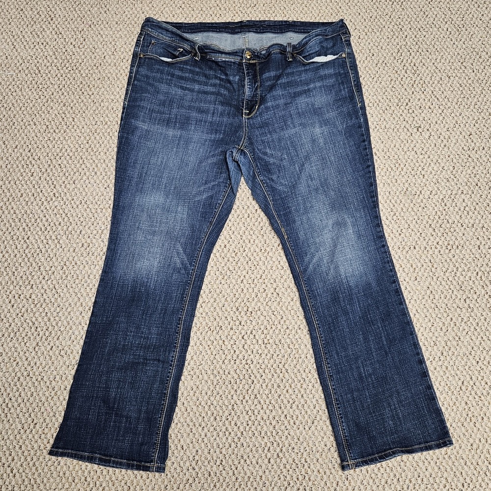 Seven7 Bootcut Jeans Blue Denim Women Size 24 Plus